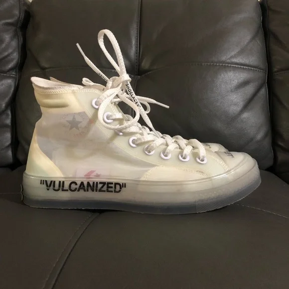 Vulcanized Converse Collaboration Off White Off-White Shoes - Main Image